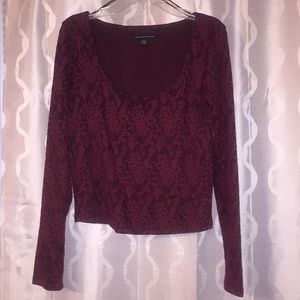Lace maroon top